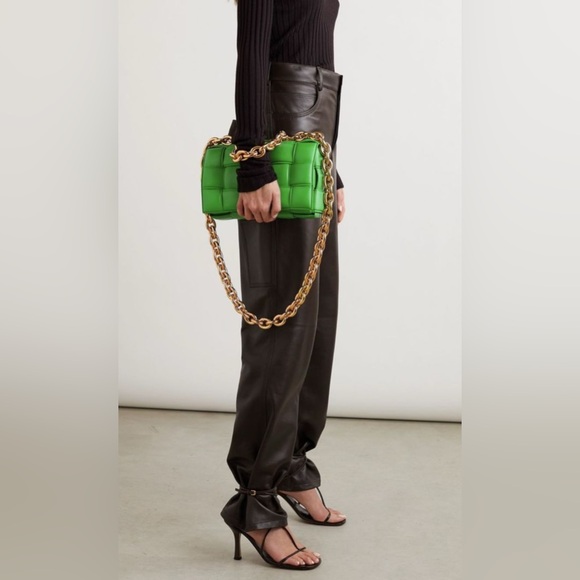 Bottega Veneta Green Cassette Gold Chain Bag - Mint Condition - Picture 6 of 10